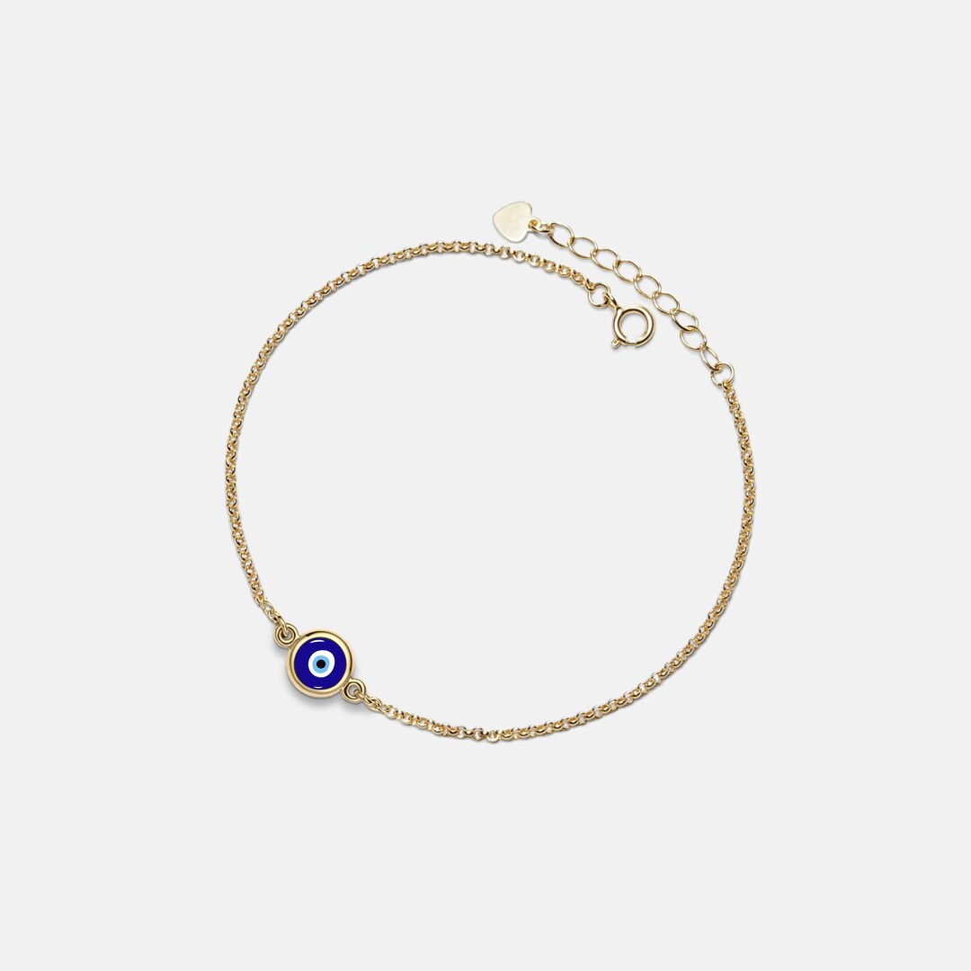 PERIMADE Turkish Evil Eye Charm Bracelet • Nazar Blue Eye Stacking